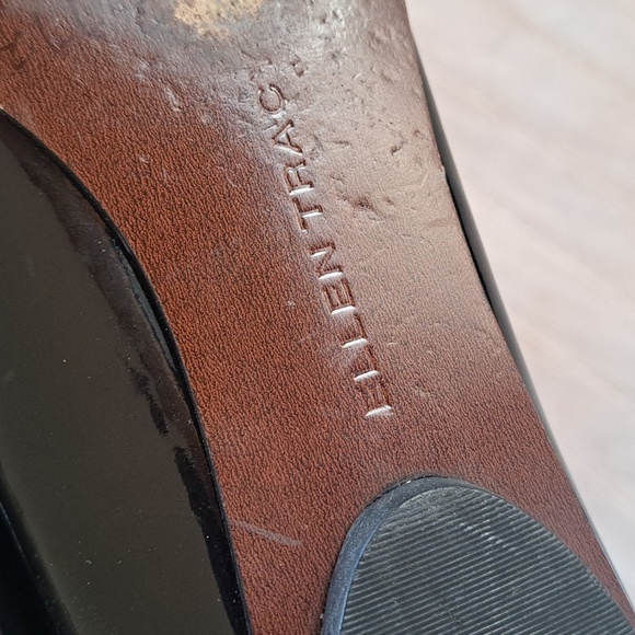 Ellen Tracy Candace Patent Leather Dressy  Classy Quality Elagant Nuetral Flats - Picture 9 of 11